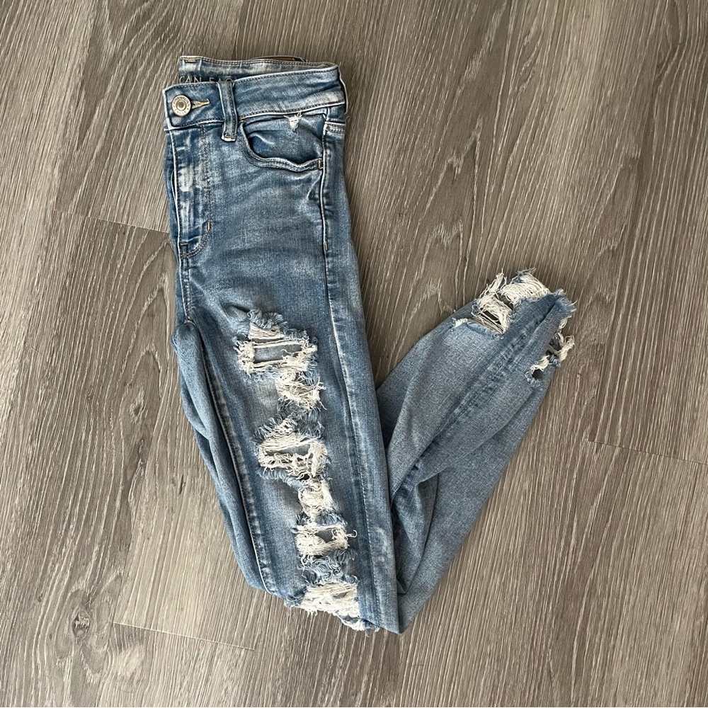 American Eagle Next Level Stretch Ripped Jeans